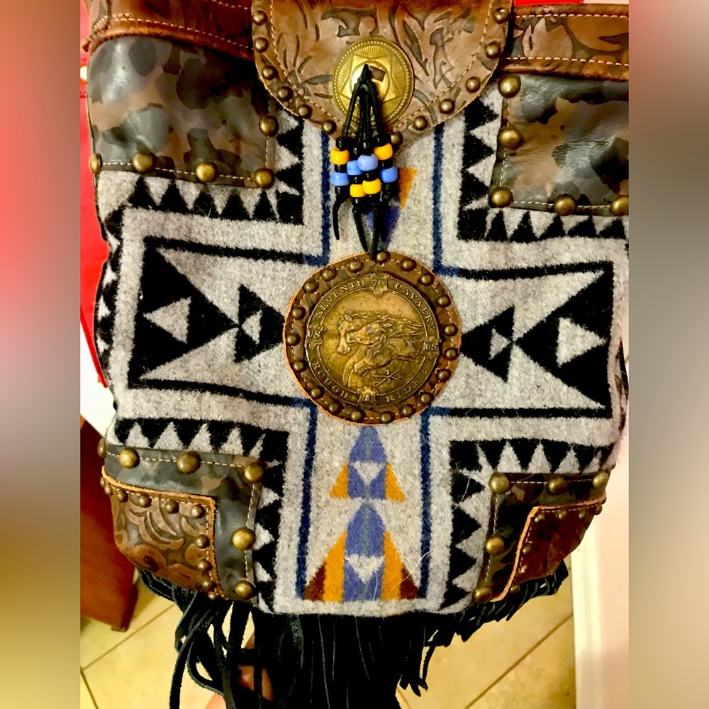Southwestern shoulder bag. Cowboy / Rough Rider theme